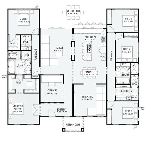 Floor Plan Friday: 6 Bedrooms DBE | Modular home floor plans, 6 bedroom house plans, Modern ...