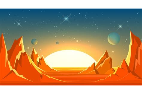 Cartoon space landscape (1809977)