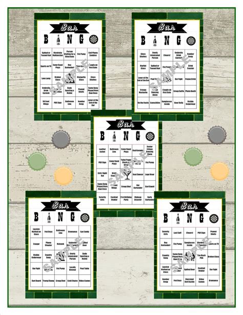 Printable Bar Bingo Cards - Printable Bingo Cards