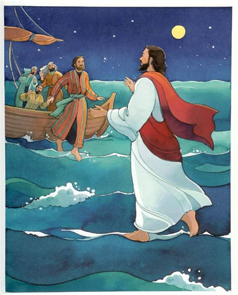 Pictures Of Jesus Walking On Water