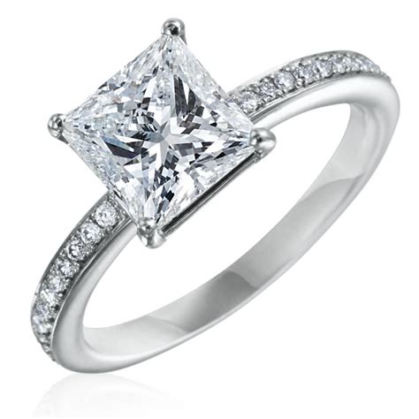 Princess Cut 2.14 Carat GIA Excellent Cut Diamond Platinum Engagement – NAGI