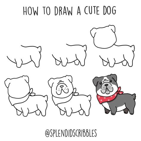 Simple Dog Drawing Step By Step