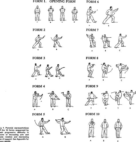 Table 1 from Exploring the basis for Tai Chi Chuan as a therapeutic exercise approach ...