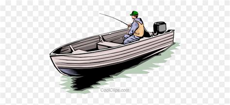 Fisherman In Boat Royalty Free Vector Clip Art Illustration - Fishing Boat - Free Transparent ...