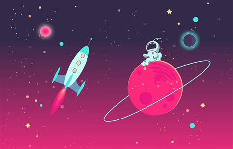 2k Wallpaper Space Cartoon Background - IMAGESEE