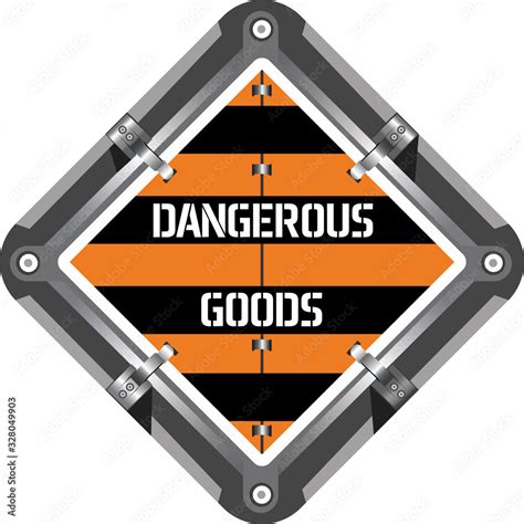 Dangerous cargo sign. Marking of transport and transported goods with signs for the transport of ...