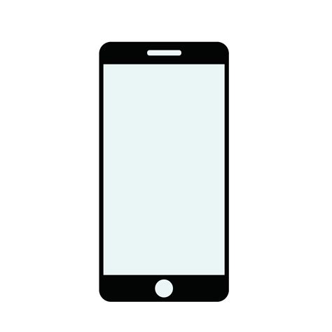 Smartphone sign symbol phone simple clip art vector illustration on white Background. black and ...