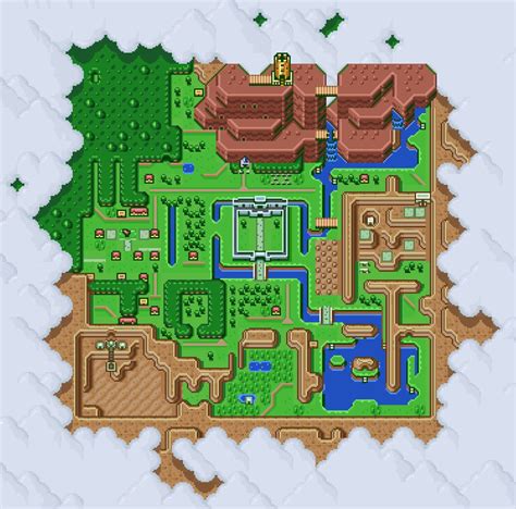 Legend of Zelda: A Link to the Past, Map of Hyrule (12" x 12") - Canva - PersonalThrows