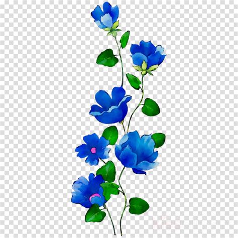 transparent clip art blue flowers - Clip Art Library