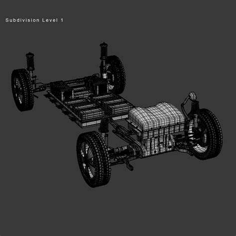 electric car chassis 3d model