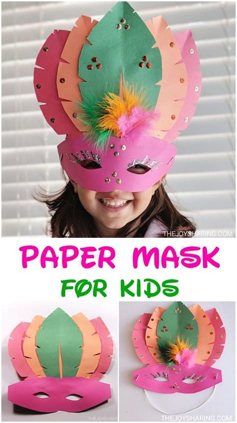 Diy paper mask craft for kids – Artofit