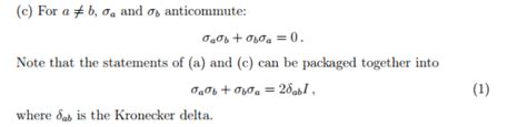 Solved 1. The Pauli matrices are 0-i 0 -1 Verify the | Chegg.com