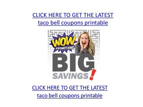 Taco bell coupons printable