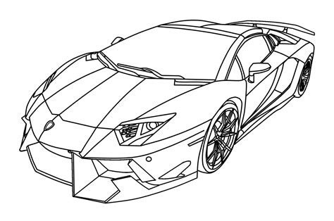 Car Coloring Pages Lamborghini