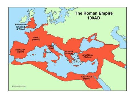 Map of the Roman Empire 100 AD. | Storia