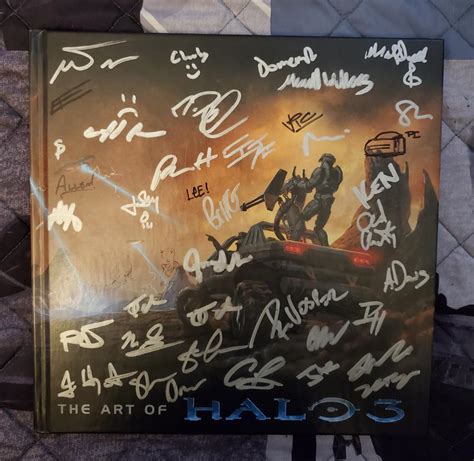 My copy of The Art of Halo 3 signed by Bungie : r/halo