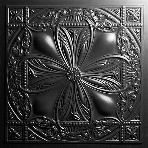 "Avalon 24"" x 24"" Black Ceiling Tiles"