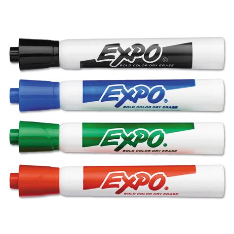 EXPO Dry Erase Markers, Bullet Tip, Assorted, 4/Set - Walmart.com - Walmart.com