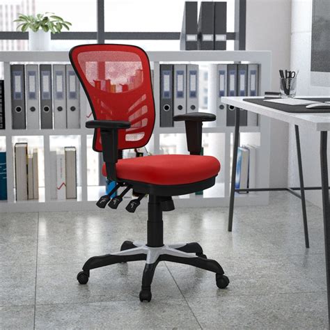 Buy Red Office Chair w/Adjustable Arms | Conn's HomePlus