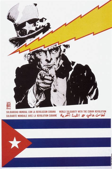 "World solidarity with the Cuban Revolution" Cuban poster from 1980 [1484x2433] : PropagandaPosters