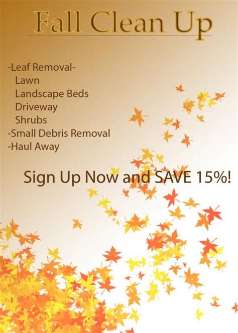 Fall Clean Up Flyer- What do you think? | Lawn Care Forum