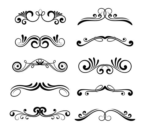 Set ornate calligraphy vector swirls 32180371 Vector Art at Vecteezy