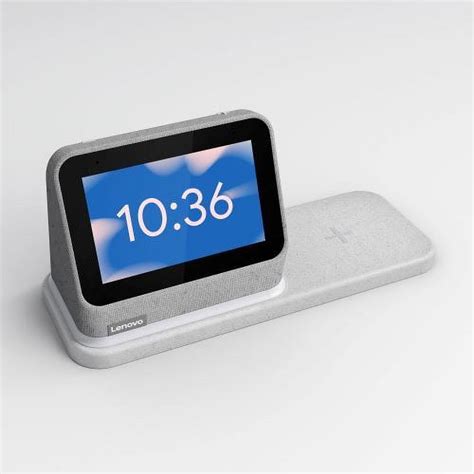 Lenovo Smart Clock 2 with Wireless Charging Dock - Heather Grey - Walmart.com