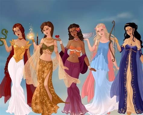 women of the odyssey left to right: Athena,Circe,Calypso, Nausikaa, Penelope Calypso, Odyssey ...