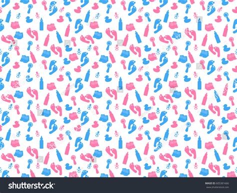 Seamless Baby Background Blue Pink Baby: เวกเตอร์สต็อก (ปลอดค่าลิขสิทธิ์) 605381666 | Shutterstock