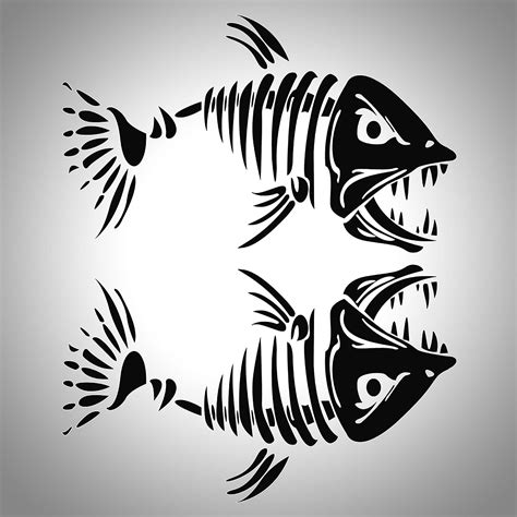 2PCS Skelett Fish Fisch Auto Vinyl Auto Decal Aufkleber Tuning Sticker | Vinyl for cars, Fishing ...