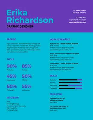 Free Colorful Resume Templates - Venngage