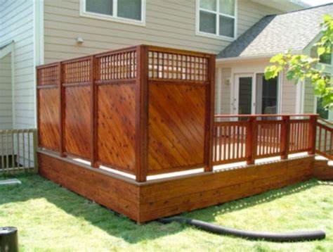 Wood Deck Privacy Fence Ideas