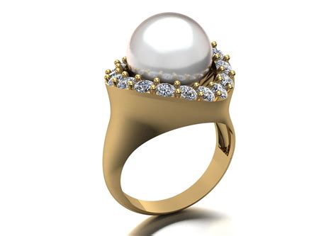 pearl ring | CGTrader