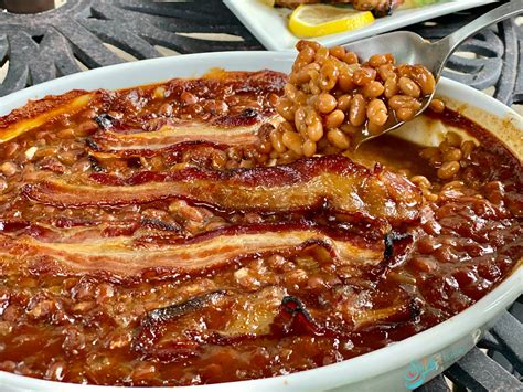 Baked Beans With Bacon - Swirls of Flavor