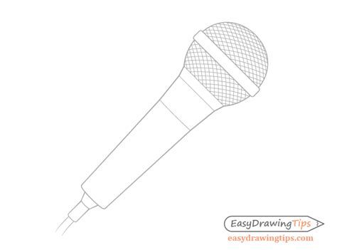 How to Draw a Microphone Step by Step - EasyDrawingTips