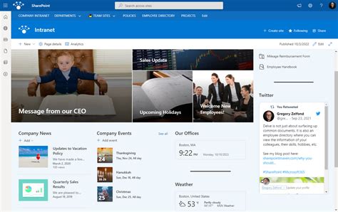 SharePoint Intranet Examples available out of the box | SharePoint Maven