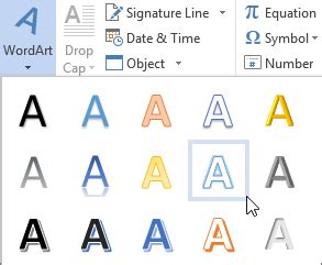 Microsoft Office Tutorials: Insert WordArt