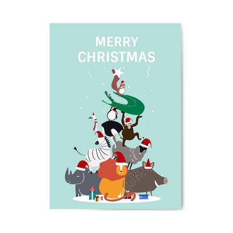 Free Vector | Merry christmas postcard design vector