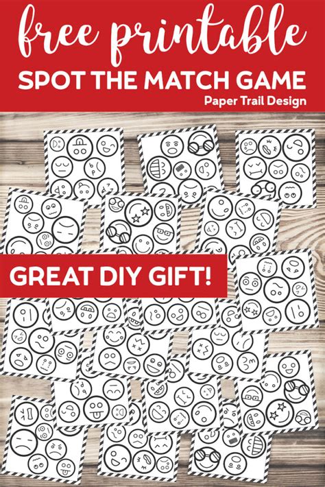 Free Printable Spot It Emoji Game {Spot the Match} - Paper Trail Design