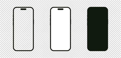 Mockup new generation phone. Set of Iphone 15 Pro Max vector illustration. Blank screen with ...