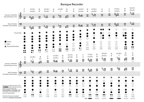 Baroque Recorder Fingering Chart Vector graphics : r/Recorder