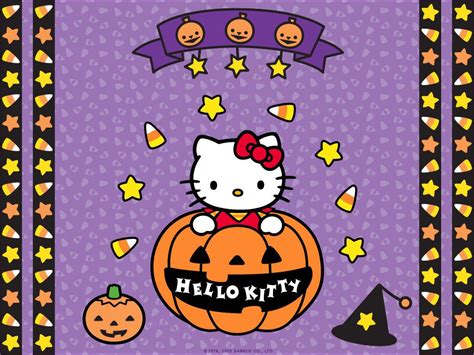 Halloween Wallpaper: Hello Kitty Halloween | Hello kitty halloween, Hello kitty halloween ...