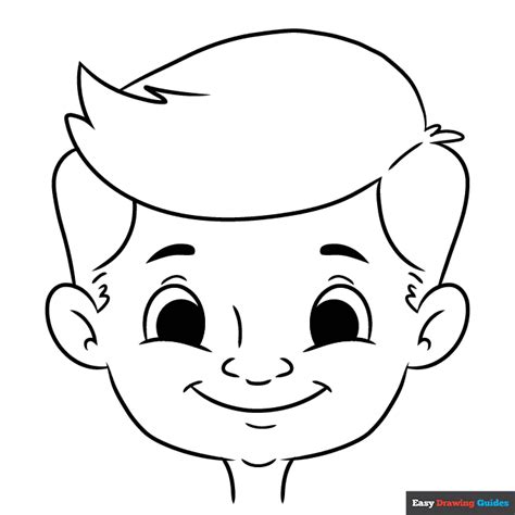 Happy Face Coloring Page | Easy Drawing Guides