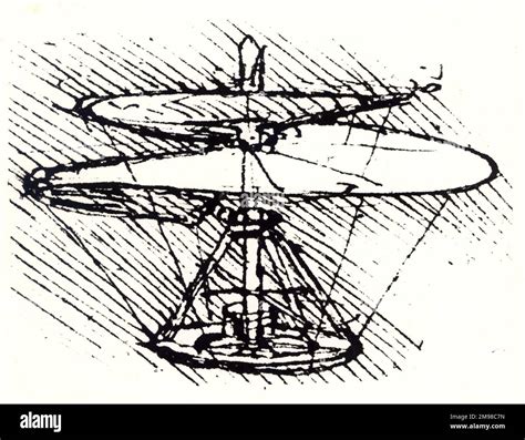 Helicopter design by Leonardo Da Vinci Stock Photo - Alamy