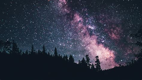 wallpaper for desktop, laptop | mx09-night-sky-dark-green-space-milkyway-star-nature