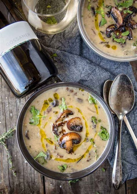 Wild Mushroom Soup with Sherry and Thyme - Vindulge