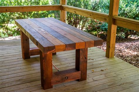 Outdoor Wood Dining Patio Table Rustic Reclaimed Salvaged - Etsy