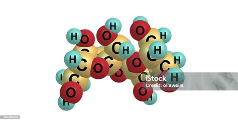 Struktur Molekul Sukrosa Terisolasi Pada Putih Foto Stok - Unduh Gambar Sekarang - Atom, Bentuk ...