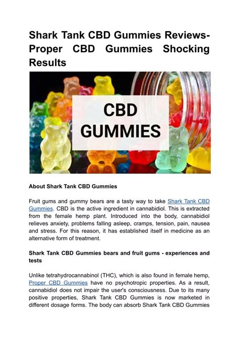 PPT - Shark Tank CBD Gummies Reviews- Proper CBD Gummies Shocking Results PowerPoint ...