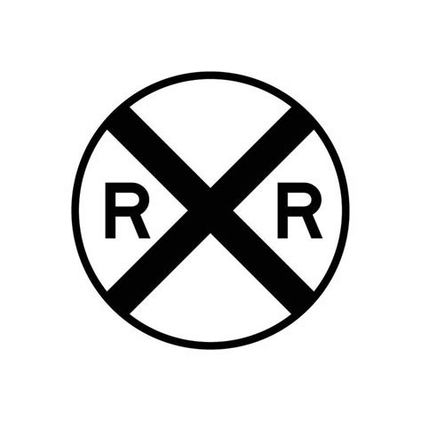 Railroad Crossing Sign Train Warning 1 Vector .eps, .svg, .dxf & 1 .png Vinyl Cutter Ready, T ...